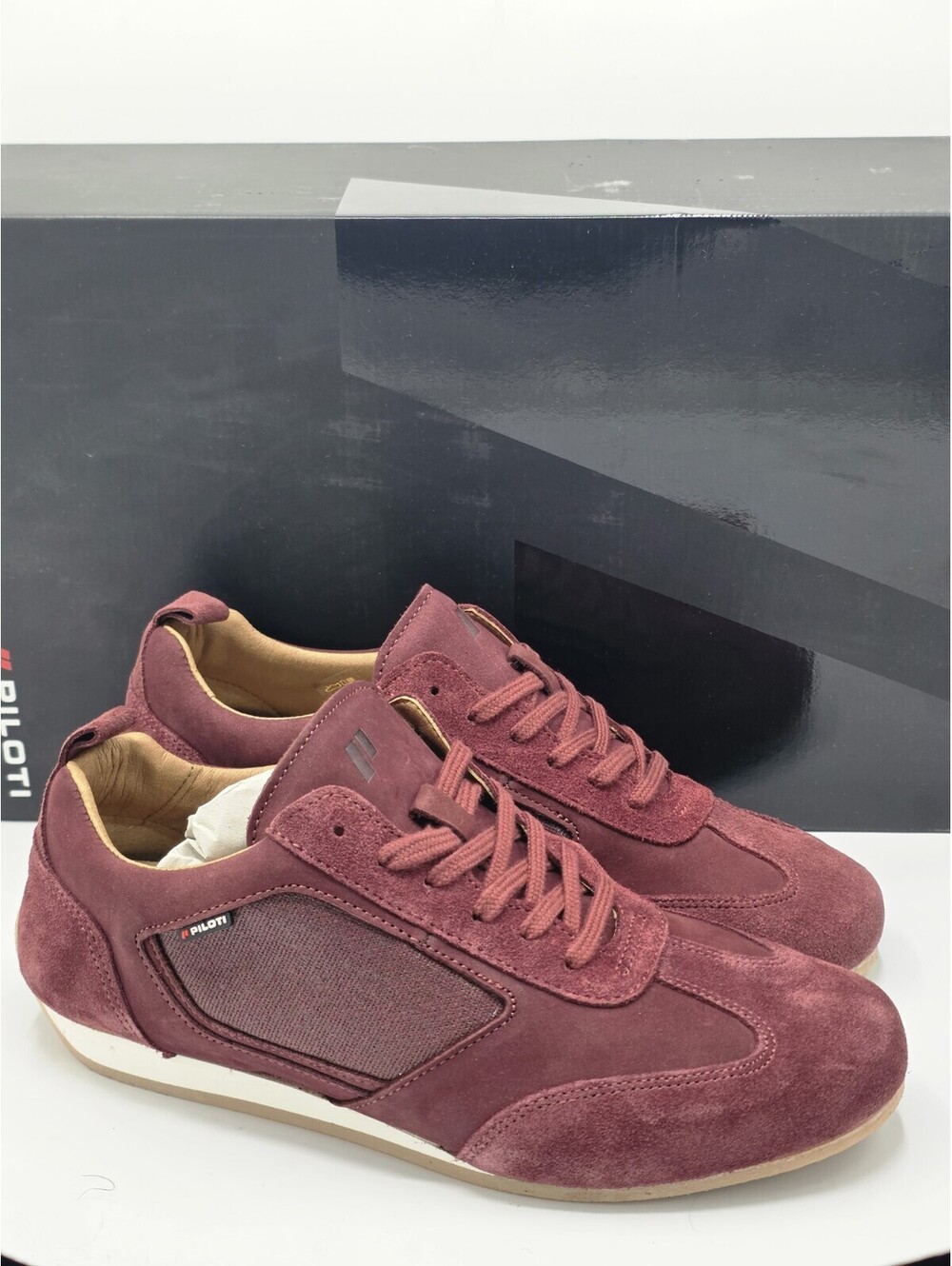 Piloti Endurance 24hr LeMans Driving Shoe Sneakers Burgundy Wine US 7 UK 6.5